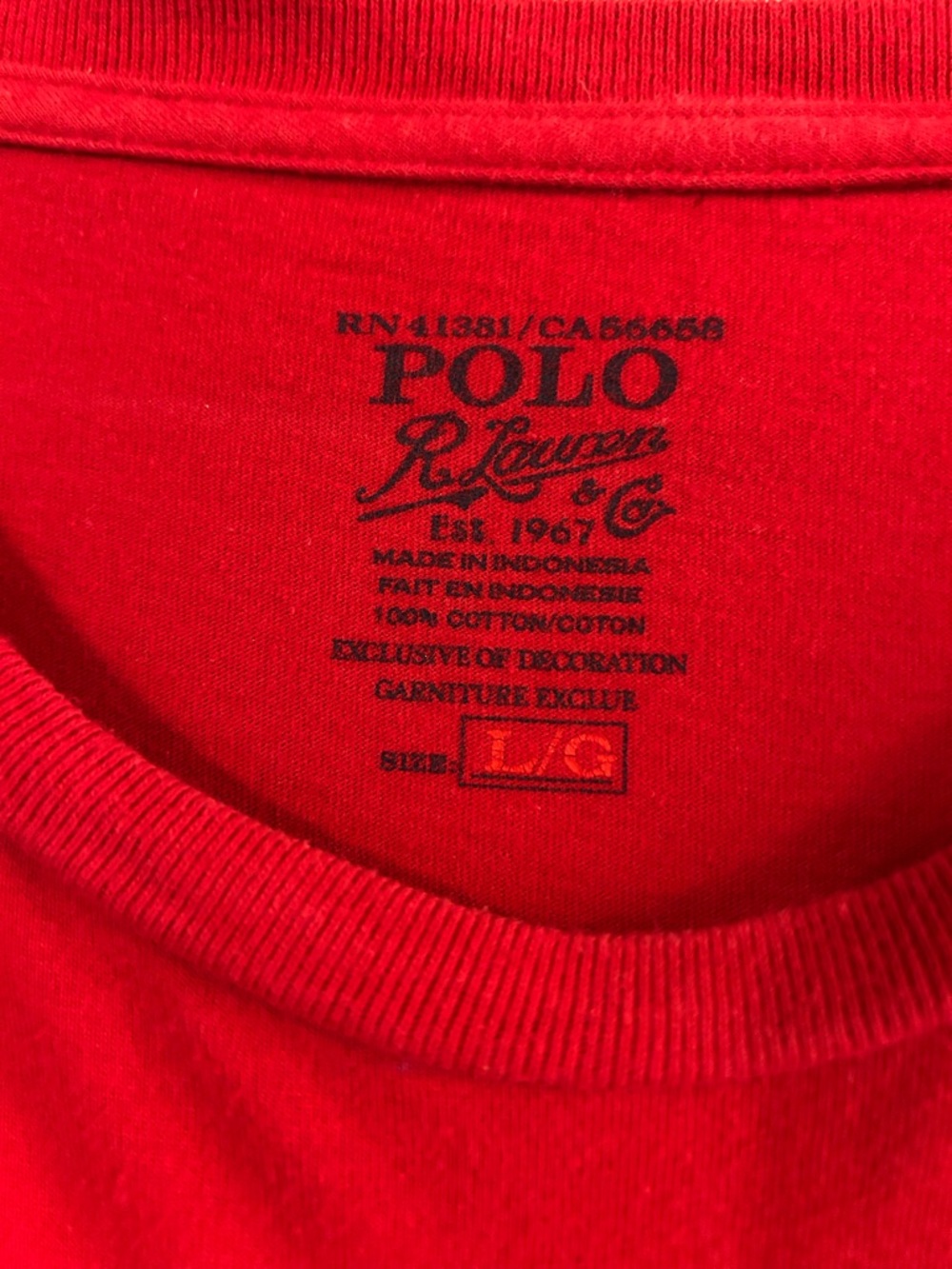 Polo by Ralph Lauren Red Short-Sleeve Crewneck Tee with Navy Pony - Picture 2 of 6